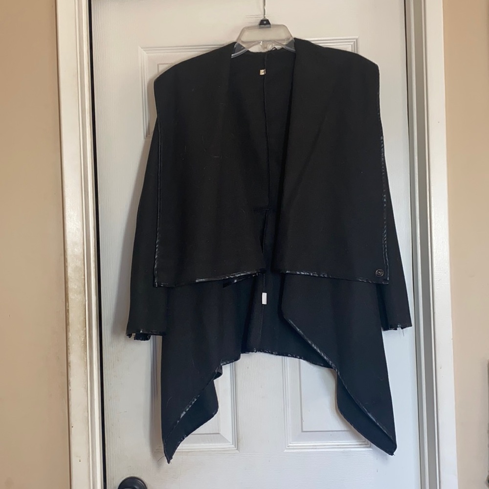Unique asymmetrical wool jacket